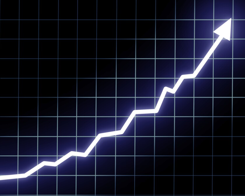 Arrow graph going up