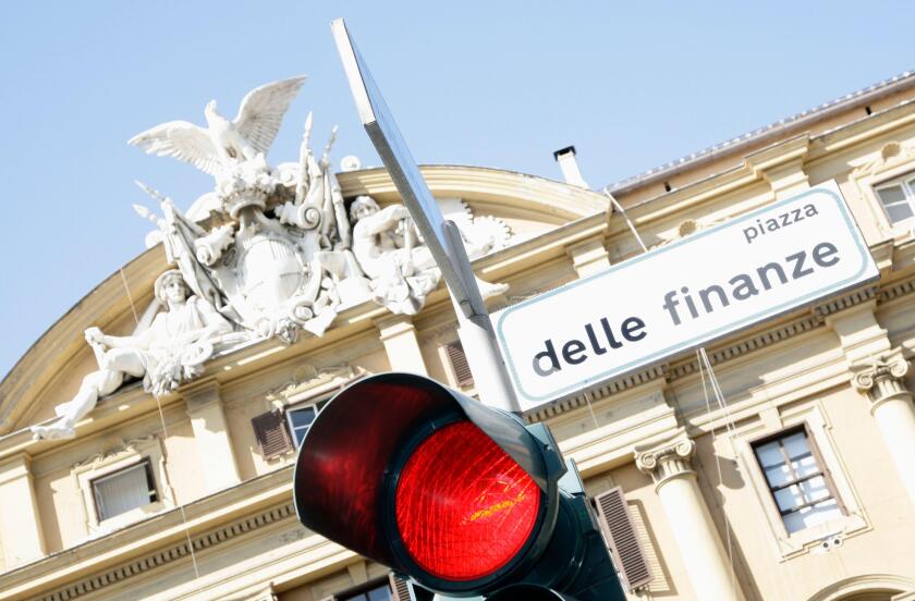 A general view of the Financial Ministry palace in Rome October 8, 2008. An emergency meeting of Italy's economy minister, its central bank, bank chiefs, banking regulator and employers federation on Wednesday discussed banks' role in financing the econom