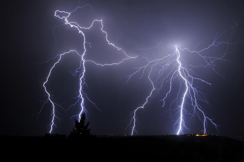 thunder storm on a dark night