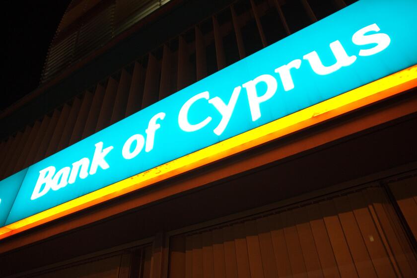 Laiki Bank, Nicosia, Cyprus. 24th March, 2013
A branch of the Bank of Cyprus on the outskirts of Nicosia in Cyprus, as the nation awaits the outcome of the negotiations of an EU bailout.