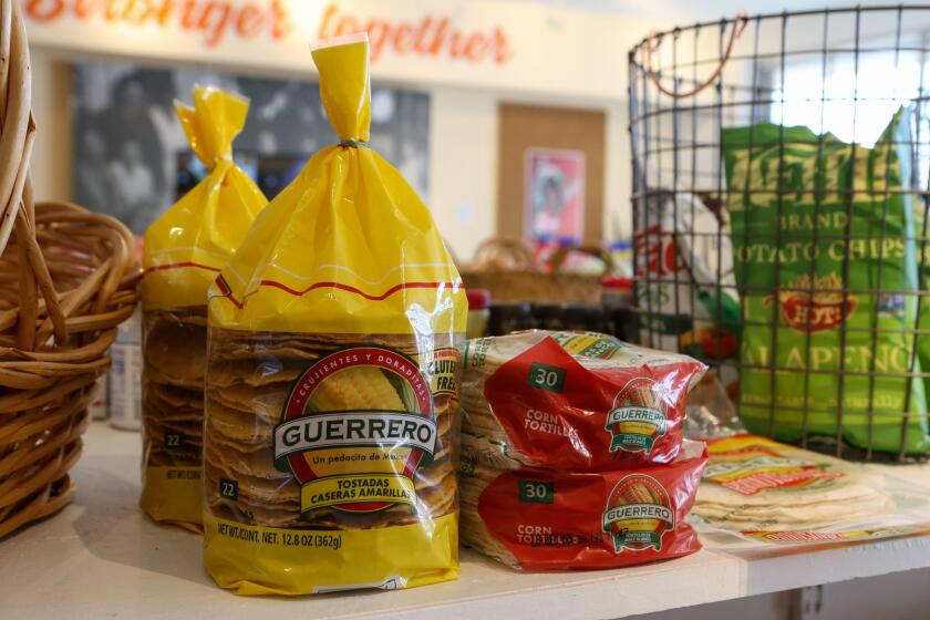 Guerrero Tostadas and corn tortillas on the shelves on Thursday, Dec 3, 2020, in Los Angeles, Calif. (Jevone Moore/Image of Sport)
