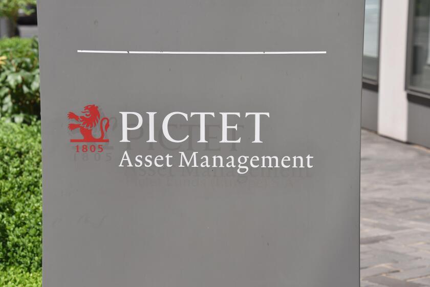 Luxemburg, Luxembourg. 13th June, 2021. Logo, lettering of the Swiss Pictet Asset Management, fund manager, private bank, asset manager Credit: Horst Galuschka/dpa/Alamy Live News