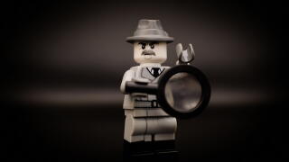 Noir detective. Lego minifigure and all other bricks are made by THE LEGO GROUP