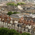 High-angle view of London Victoria and Pimlico, Westminster.