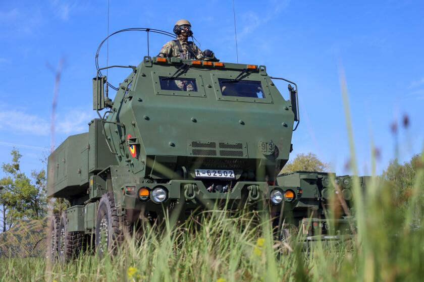 A Romanian M142 HIMARS system moves to a firing position during a European HIMARS Initiative summit in Torun, Poland, April 26, 2024. The European HIMARS Initiative continues to increase HIMARS efficiency for NATO Allies that participate. (U.S. Army photo