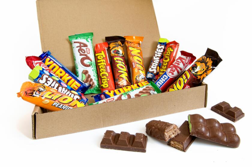 A box of Nestle chocolate bar selection