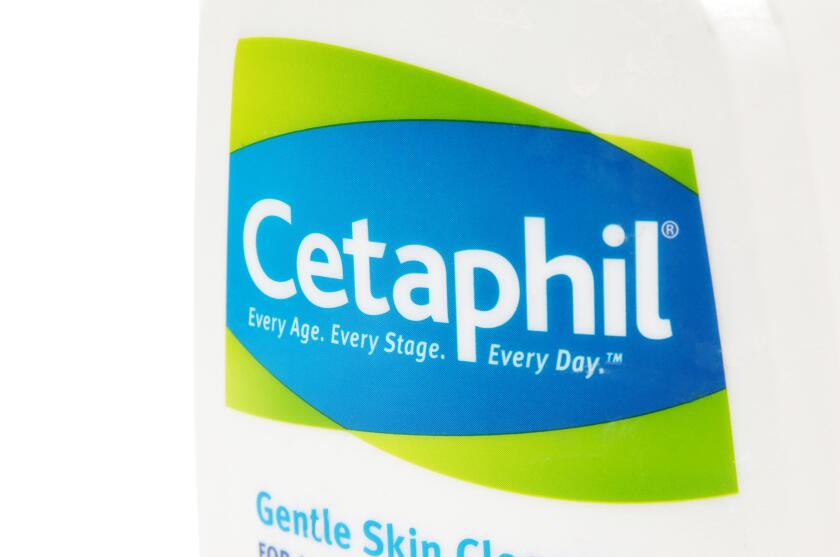 Melbourne,Australia-May 10,2015: Cetaphill bottle on white. Cetaphil is well known brand and  is the Gentle Skin Cleaner.