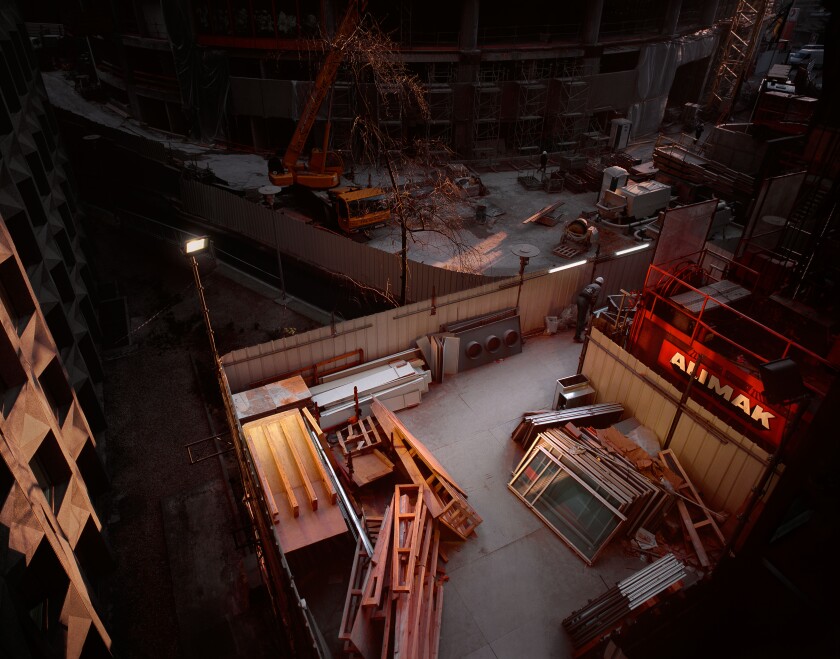 Construction site, Paris, France.
