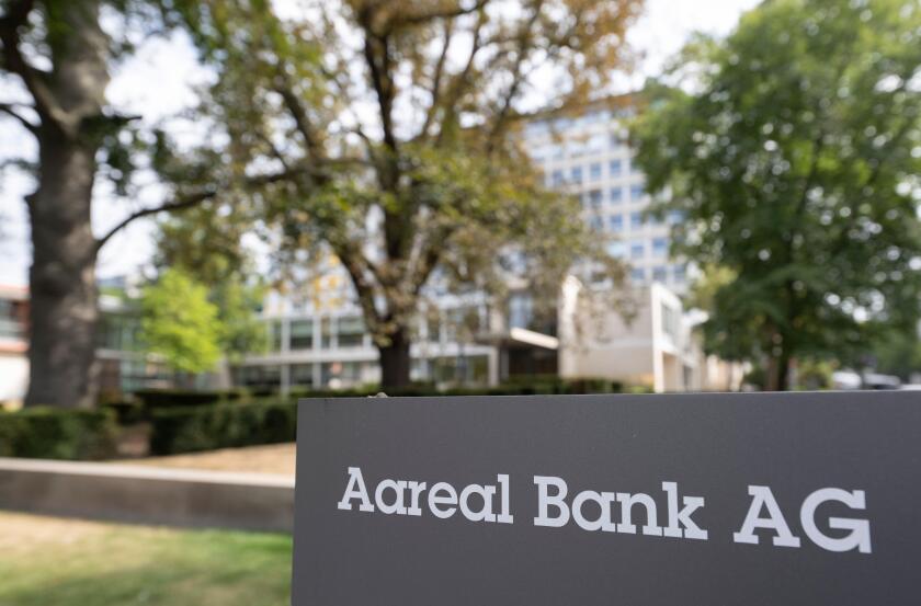 Wiesbaden, Germany. 26th Aug, 2022. Aareal Bank in Wiesbaden. The bank holds its Annual General Meeting on August 31. Credit: Boris Roessler/dpa/Alamy Live News
