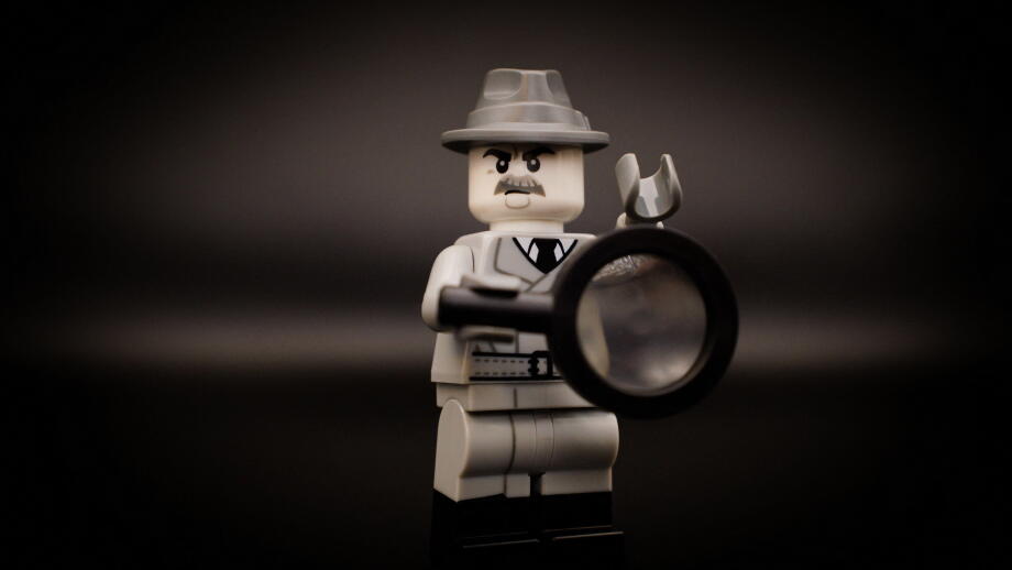 Noir detective. Lego minifigure and all other bricks are made by THE LEGO GROUP