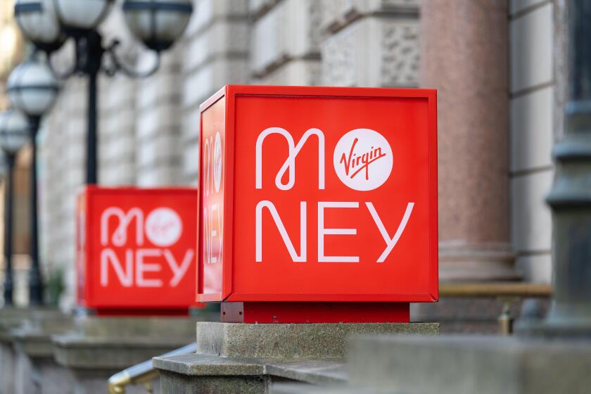 Virgin Money sign - Glasgow, Scotland UK