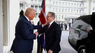 WASHINGTON DC, USA - 27 February 2025 - US President Donald Trump and UK Prime Minister Keir Starmer meet at The White House, Washington DC, USA on Th