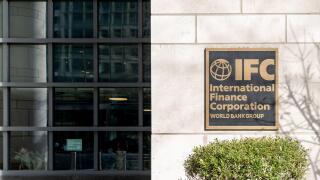 Washington, DC, USA- January12, 2020: IFC (International Finance Corporation) sign in Washington, DC, USA.