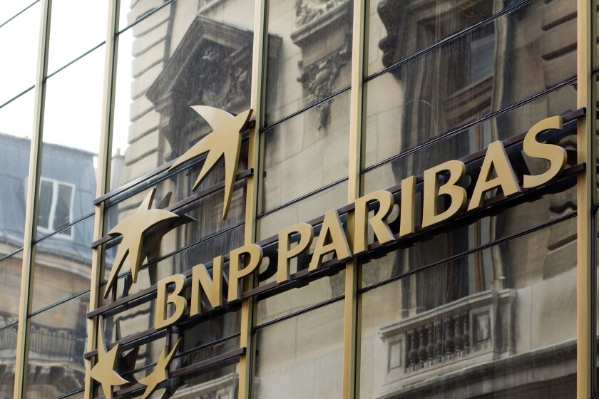 The BNP Paribas bank, Paris, France