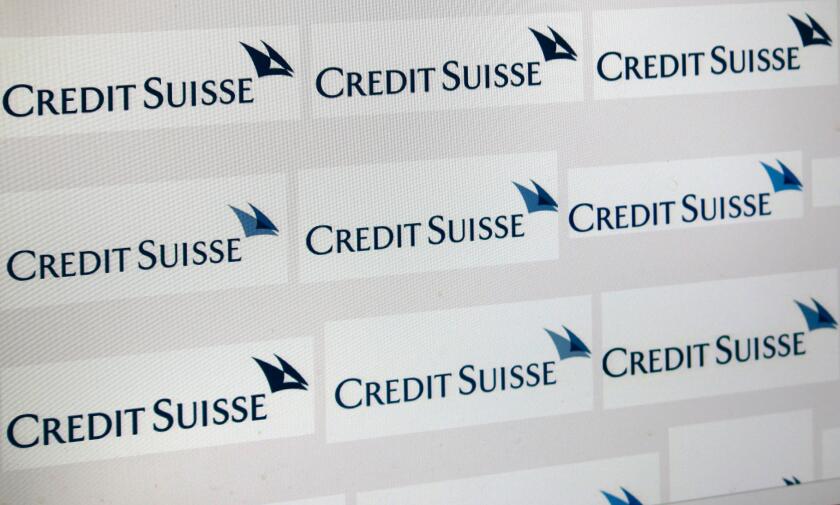 Loge der Marke "Credit Suisse", Berlin.