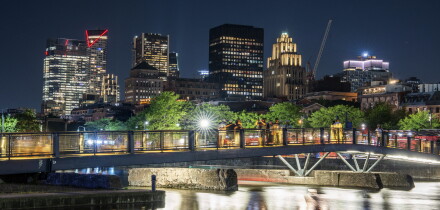 Skyline at night; Montreal, Canada