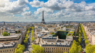 Skyline of Paris with Eiffel Tower