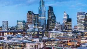 City of London Financial District at Dusk. London Square Mile.