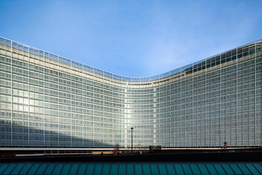 Brussels Berlaymont Building. Headquarters of the European Commission, EC, the executive of the European Union, EU. Brussel Bruxelles Belgium Europe.