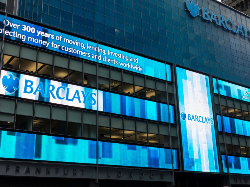 Barclays Building at Dusk, NYC. Image shot 2013. Exact date unknown.