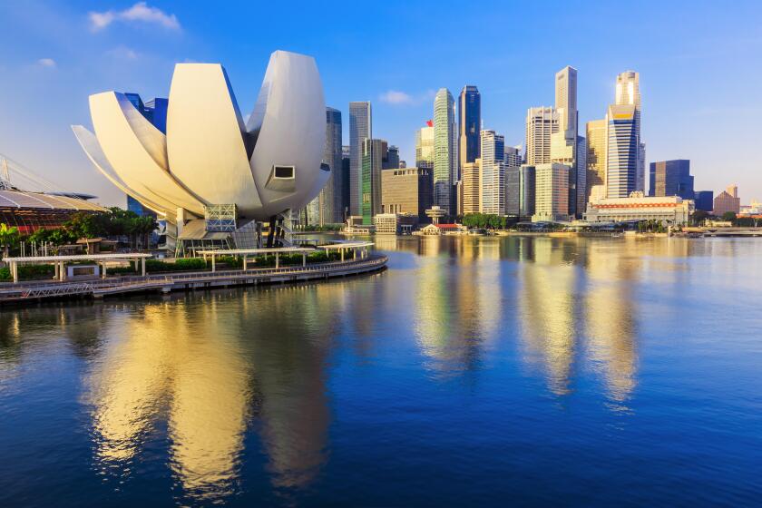 Singapore City, Singapore. Marina Bay and the skyline.