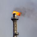 Refinery flare - Burning of dangerous gases in the oil field.