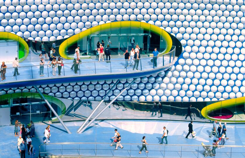 Selfridges Building new flagship retail store in the Bullring shopping mall, Birmingham, England designed by Future Systems. Exterior