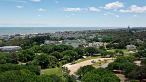 NORTH CAROLINA - View east over the Atlantic Ocean from the Observation Deck of the Currituck Beach Lighthouse on the Outer Banks, Corolla.