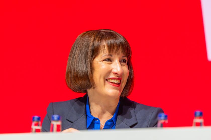 Liverpool, UK. 22 SEP, 2024. Rachel Reeves watches Angela Rayners speech at Labour Party Conference. Credit Milo Chandler/Alamy Live News
