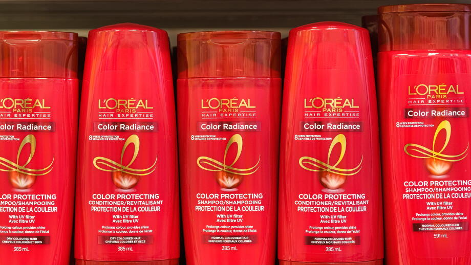Toronto, Canada - Dec. 26, 2023: Bottles of L'Oreal on a store shelf