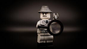 Noir detective. Lego minifigure and all other bricks are made by THE LEGO GROUP