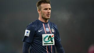 Paris, France. 27th February 2013.  David Beckham started his first game for PSG. French League Cup, Coup de France, PSG versus Olimpique Marseille. Credit:  Action Plus Sports Images / Alamy Live News