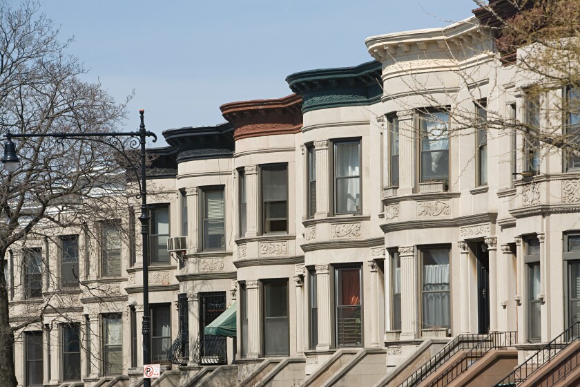 Houses in park slope in brooklyn