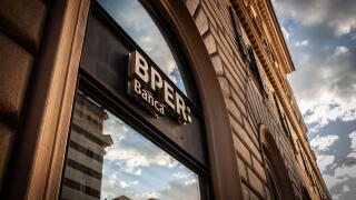 ROME, ITALY - JANUARY 15, 2025: Signage of BPER Banca on an office building in Rome, Italy. Formerly banca popolare dell emilia romagna it's an italia