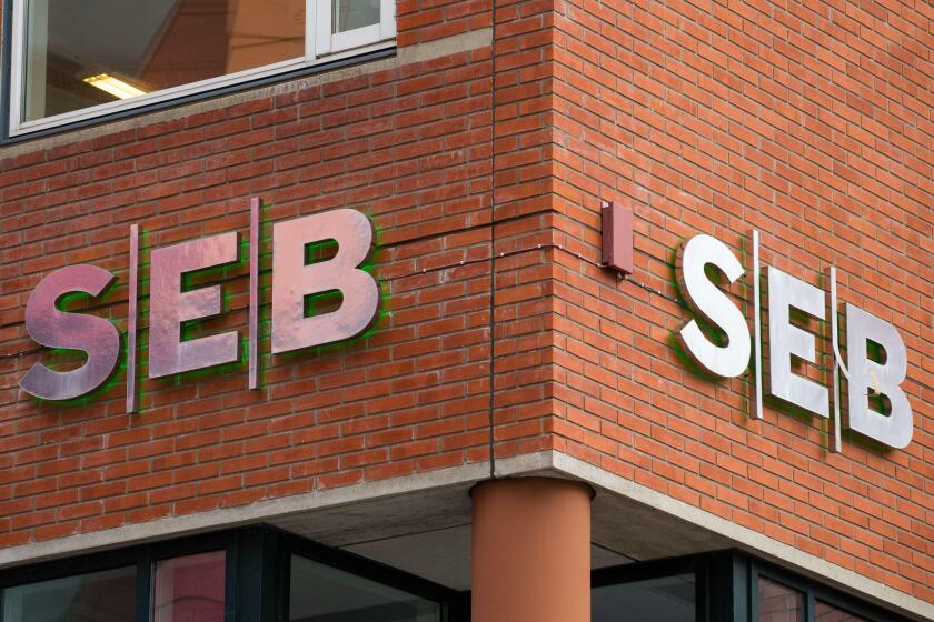Gothenburg, Sweden. 7th Oct, 2019. Swedish financial group for corporate customers, institutions and private individuals with headquarters in Stockholm, Skandinaviska Enskilda Banken AB (SEB) logo seen in Lindholmen Science Park, Gothenburg. Credit: Karol