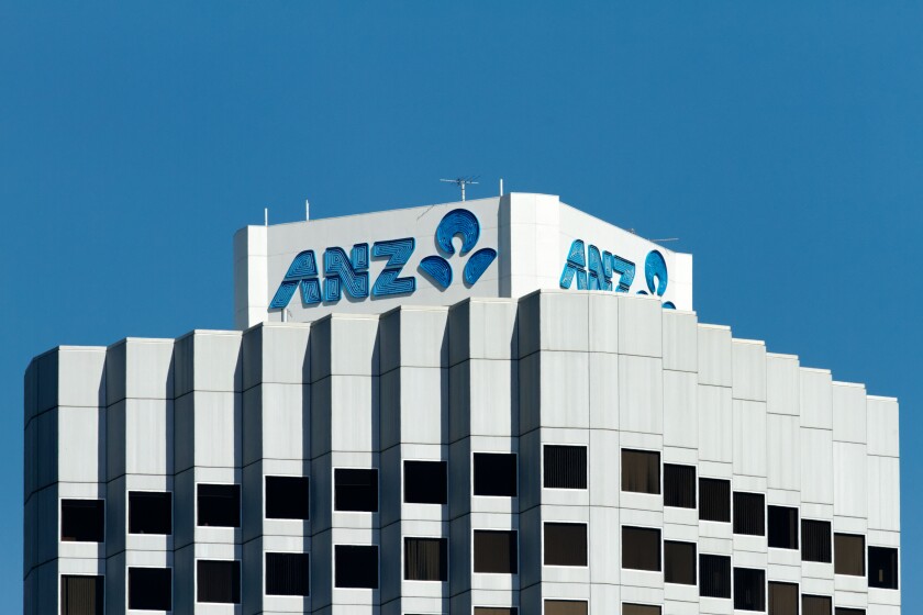 ANZ bank sign