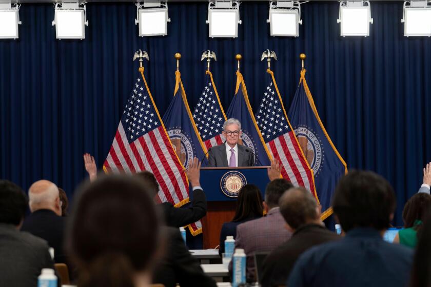 Federal Reserve Board Chairman Jerome Powell speaks during a news conference at the Federal Reserve Board Building Tuesday, Wednesday, July 31, 2024, in Washington. (AP Photo/Jose Luis Magana)