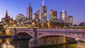 Melbourne CBD in Victoria, Australia.