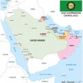 Overview map of the Gulf Cooperation Council