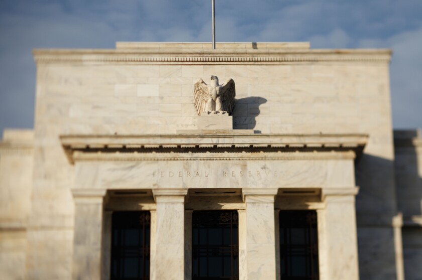 Federal Reserve building selective focus detail - Washington, DC