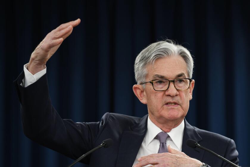 200129 -- WASHINGTON, Jan. 29, 2020 -- U.S. Federal Reserve Chairman Jerome Powell speaks during a press conference in Washington D.C., the United States, on Jan. 29, 2020. The U.S. Federal Reserve on Wednesday left interest rates unchanged and maintained