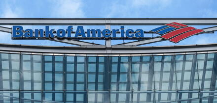Bank of America offices in Canary Wharf, London, England United Kingdom UK