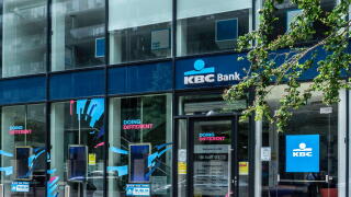 A branch of KBC bank in Forbes Street, Dublin, Ireland. The bank recently announced that it is closing its operations in Ireland.