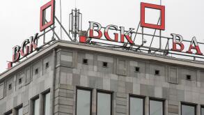 Polish National Development Bank; Bank Gospodarstwa Krajowego (BGK) signboard seen in Warsaw. (Photo by Karol Serewis / SOPA Images/Sipa USA)