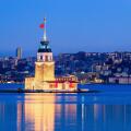 Istanbul, Turkey. The Maiden's Tower at the southern entrance of the Bosphorus.