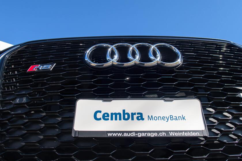 WEINFELDEN, SWITZERLAND - MARCH 1, 2020: Cembra money bank is a swiss credit institute, offering a car financing as well.