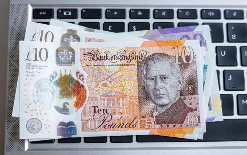 Banknotes featuring a portrait of King Charles III, first issued in June 2024 by Bank of England, UK