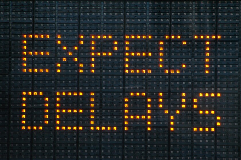 Expect Delays Sign
