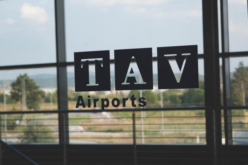 Logo of TAV Airports in Skopje, Macedonia